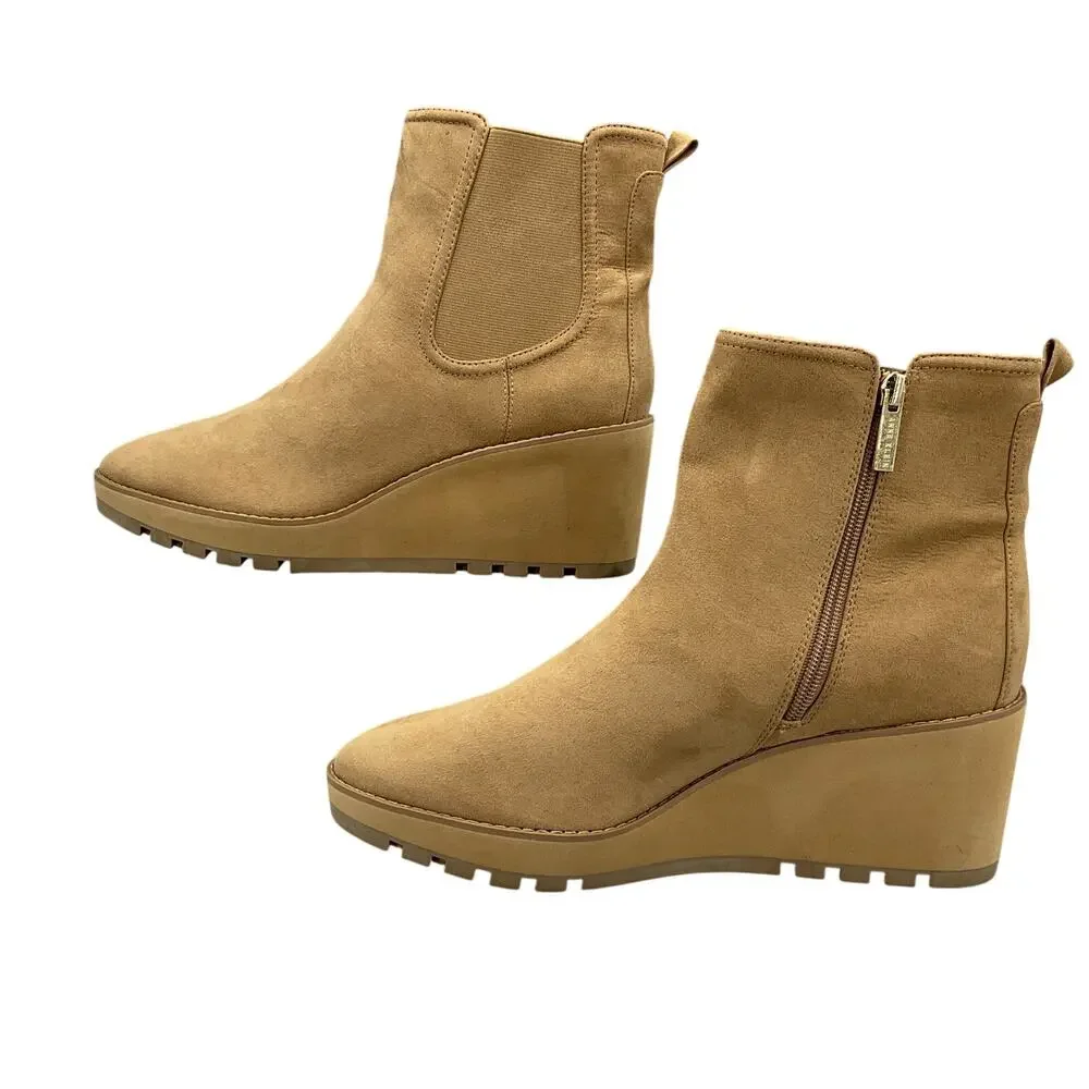 Anne Klein Women’s Portia Wedge Booties Brown Size 11M